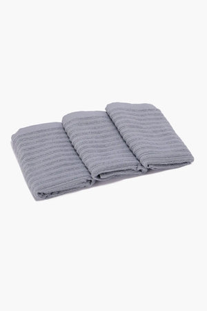 Ribbed Guest Towels (Pack of 3) - Carina Home