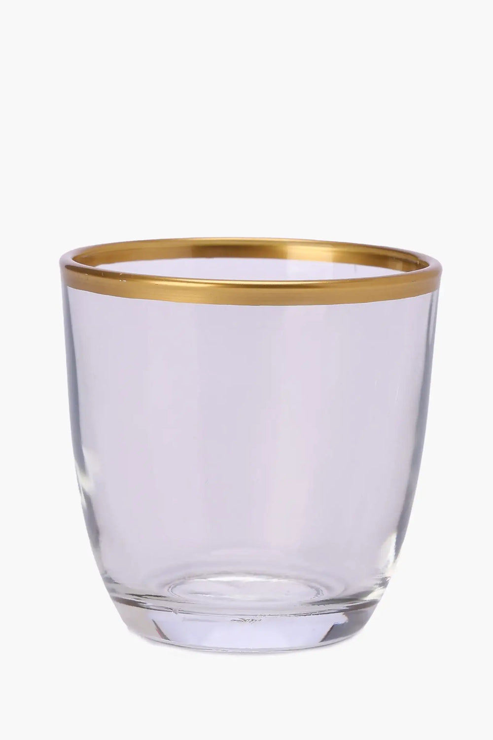 Glass Tumbler with Gold Rim (9cm) - Carina Home