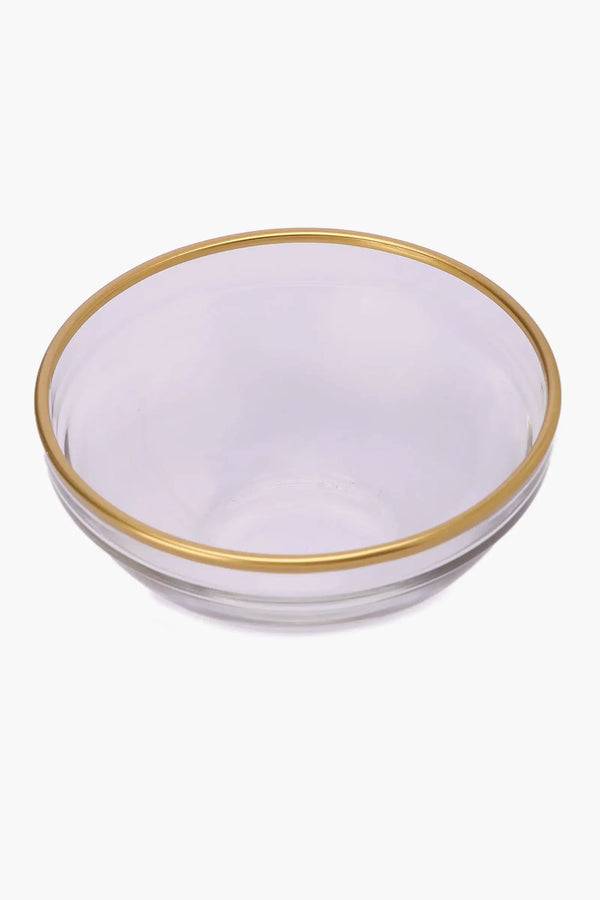 Glass Bowl with Gold Trim (12cm)