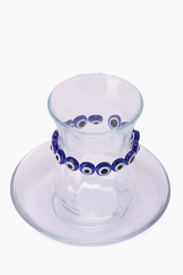 Glass Istikana With Saucer & Bracelet - Carina Home