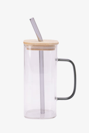 Glass Mug with Bamboo Lid