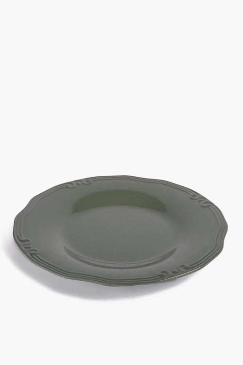 Melamine Round Plate with Decorative Edge (33cm) - Carina Home