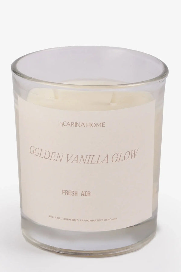 Vanilla Glow Candle Jar (8oz) - Carina Home