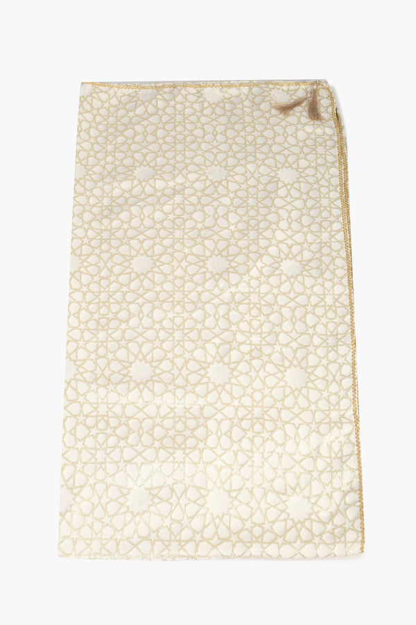 Tassel-Trim Embroidered Tablecloth