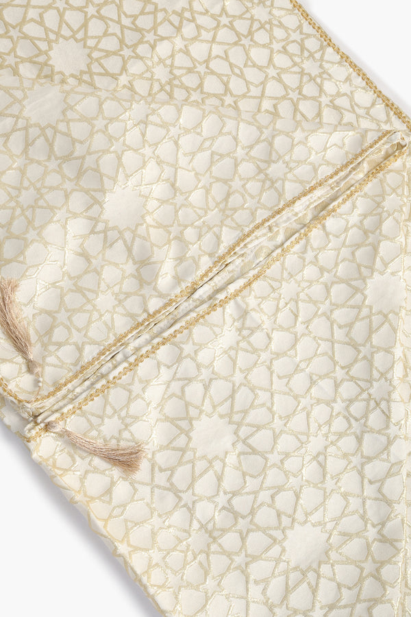 Tassel-Trim Embroidered Tablecloth