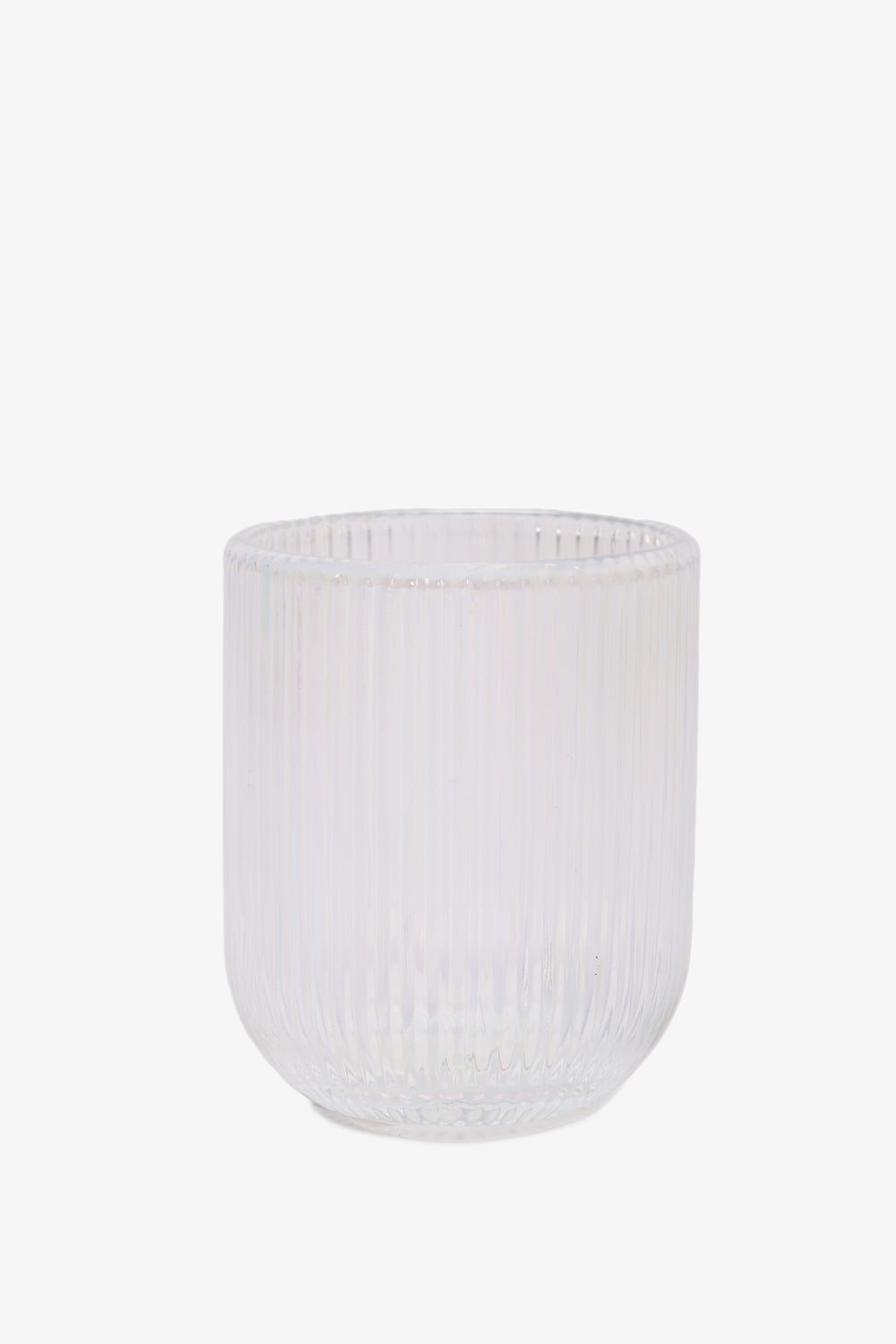 Ribbed Glass Cup