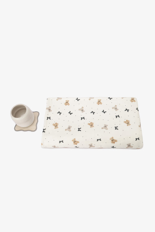 Teddy Bear-Print Baby Throw