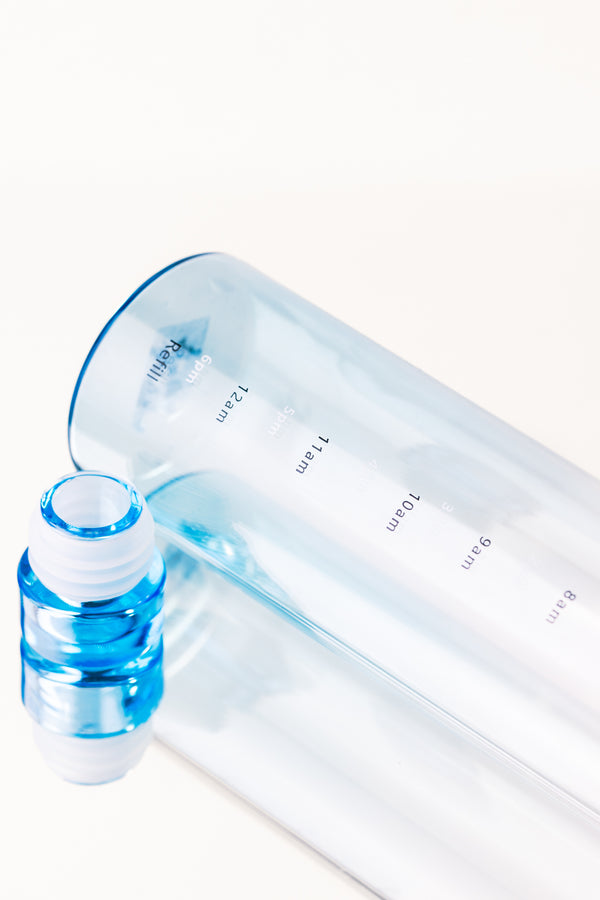 Glass Bottle with Time Markers