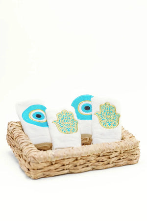 Hamsa & Evil Eye Towels (Pack of 4)