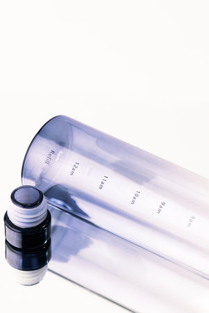 Glass Bottle with Time Markers