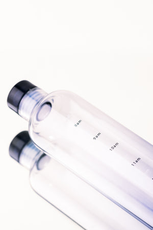 Glass Bottle with Time Markers