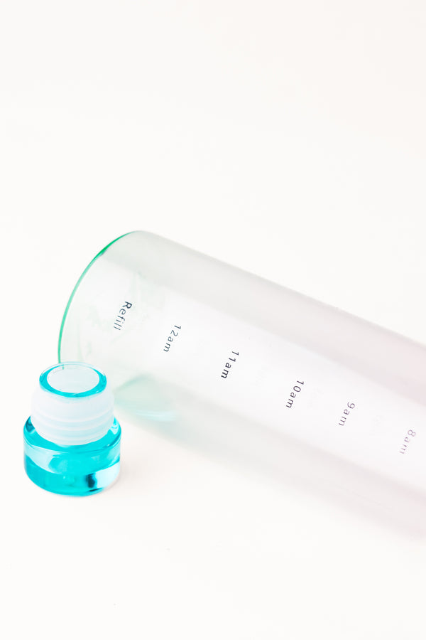 Glass Bottle with Time Markers