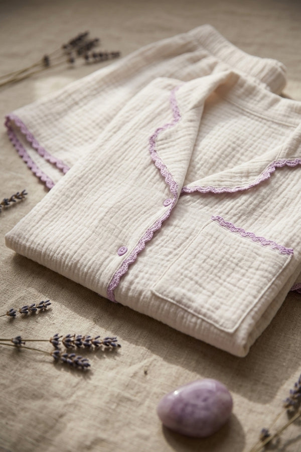 Scalloped Crinkle Short Pyjama