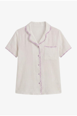Scalloped Crinkle Short Pyjama