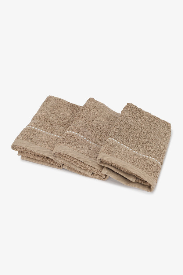 Bordered Guest Towels (Pack of 3)