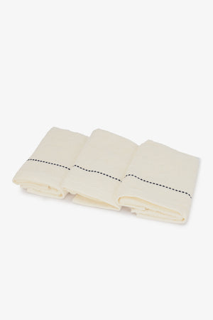 Bordered Guest Towels (Pack of 3)