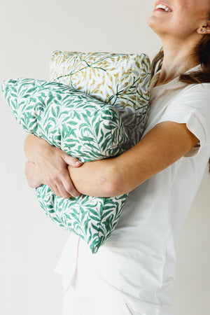 Mint Leafy Cushions
