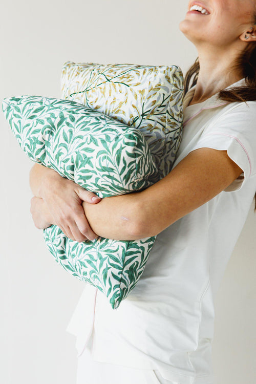 Mint Leafy Cushions