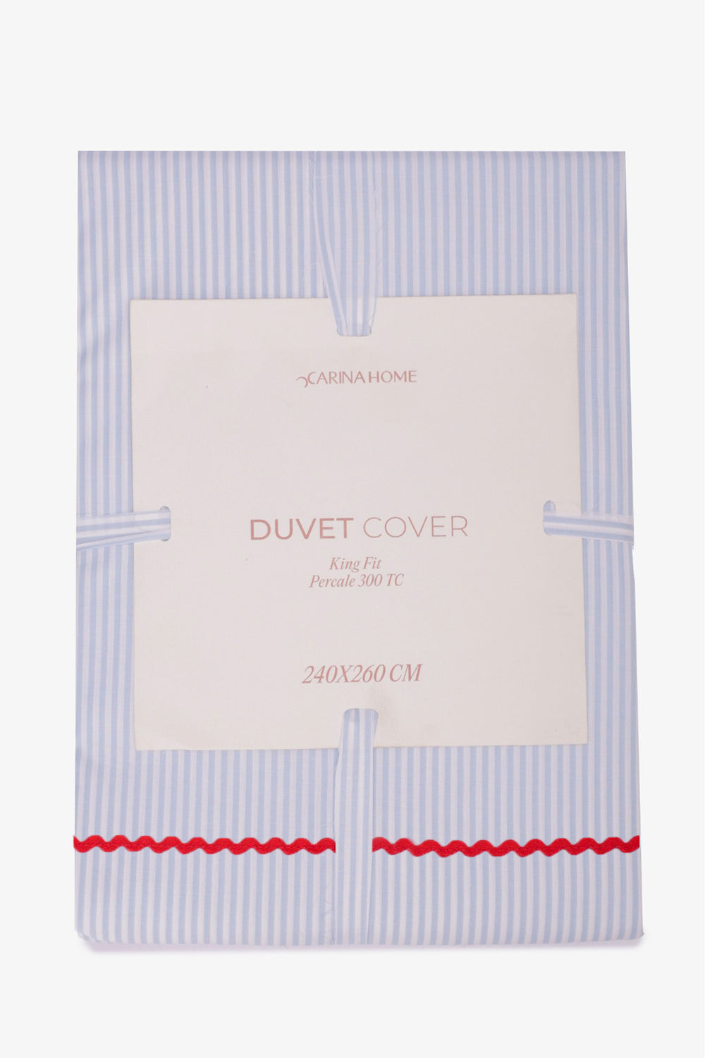 Percale King Striped Duvet Cover (TC300)