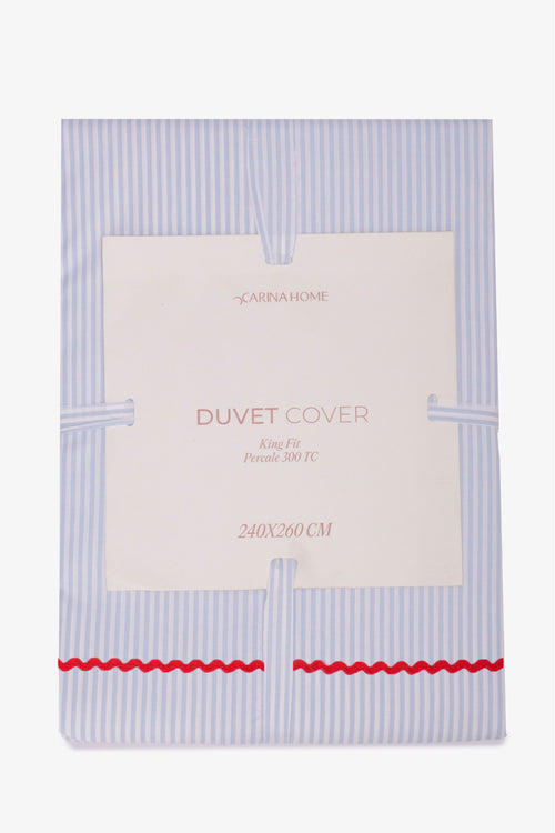 Percale King Striped Duvet Cover (TC300)