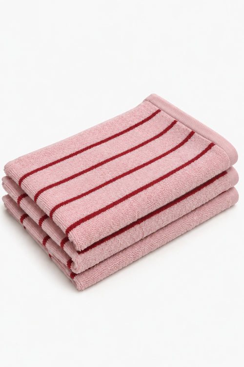 Contrast Striped Towels (Pack of 3)