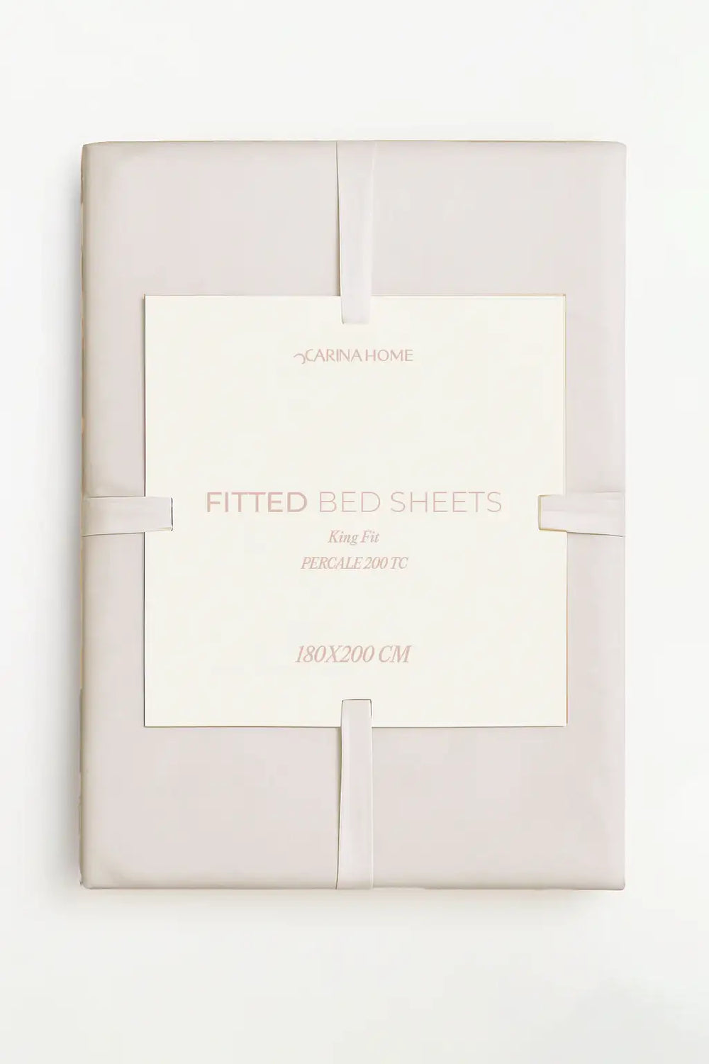 Percale King Fitted Bedsheet (TC200) - Carina Home