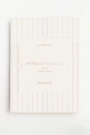 Percale Fitted King Bedsheet (TC300)