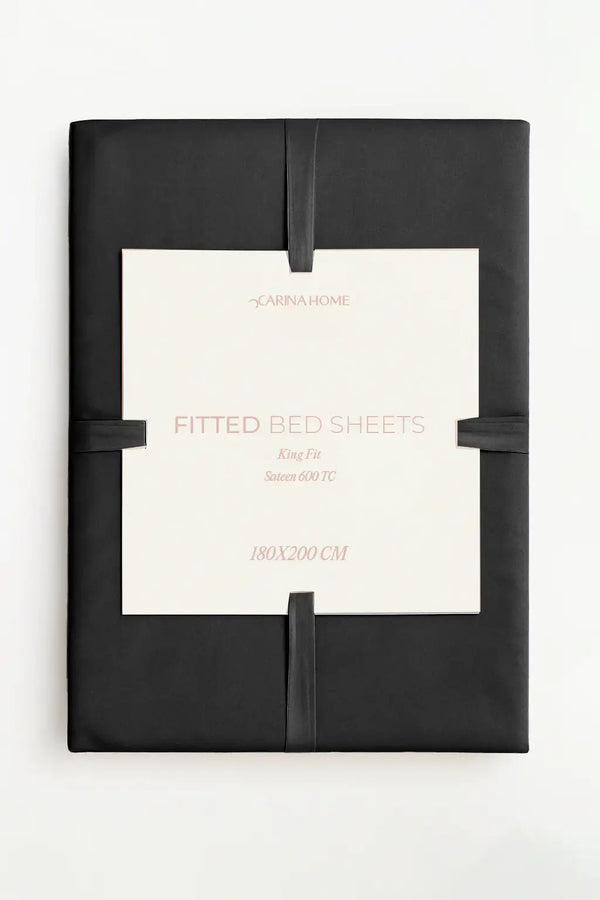 Sateen Fitted King Bedsheet (TC600)