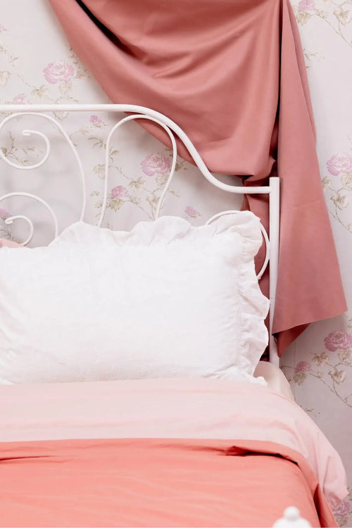 Cotton Floral Embroidery Pillowcases - Carina Home