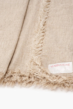 Linen Beige Table Cloth - Carina Home