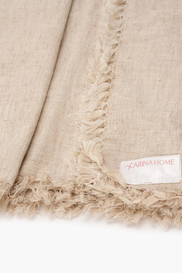 Linen Beige Table Cloth - Carina Home