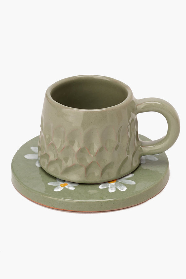 Pottery Flowery Coasters (Unit)