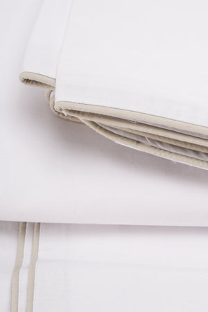 Percale King Duvet Cover With Border (TC300)