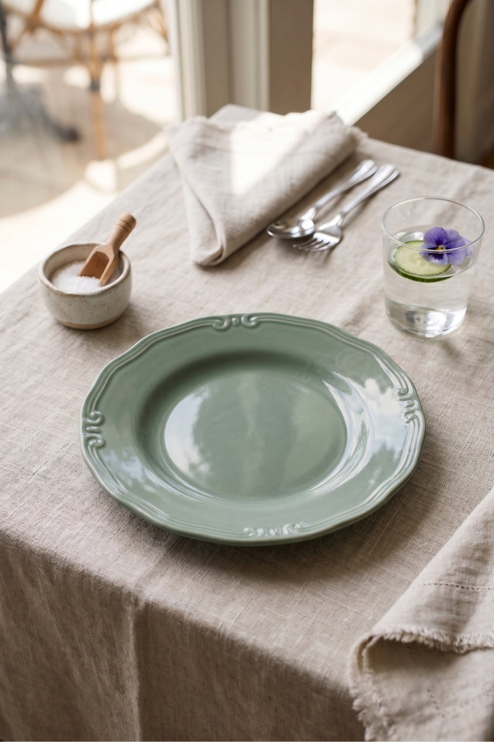 Melamine Side Plate with Decorative Edge (17cm)