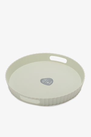 Ribbed Round Serving Tray