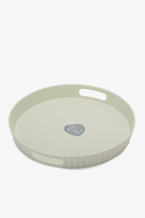 Ribbed Round Serving Tray