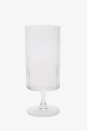 Boxy Ribbed Glass Cup