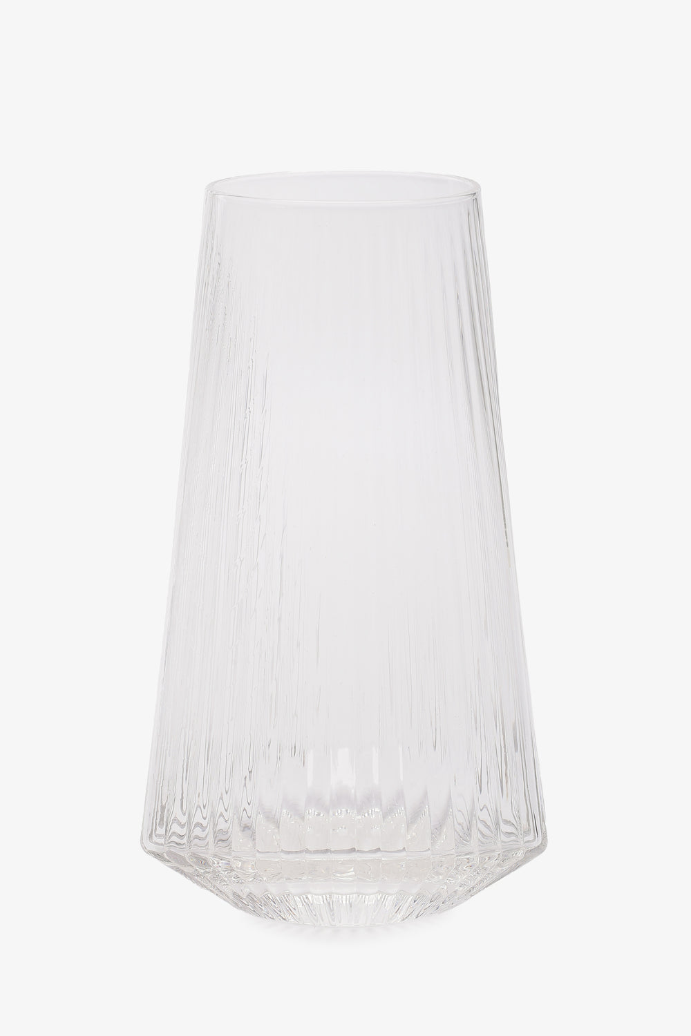 Ribbed Glass Cup