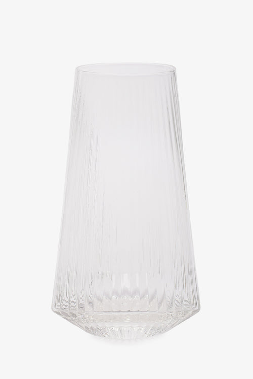 Ribbed Glass Cup