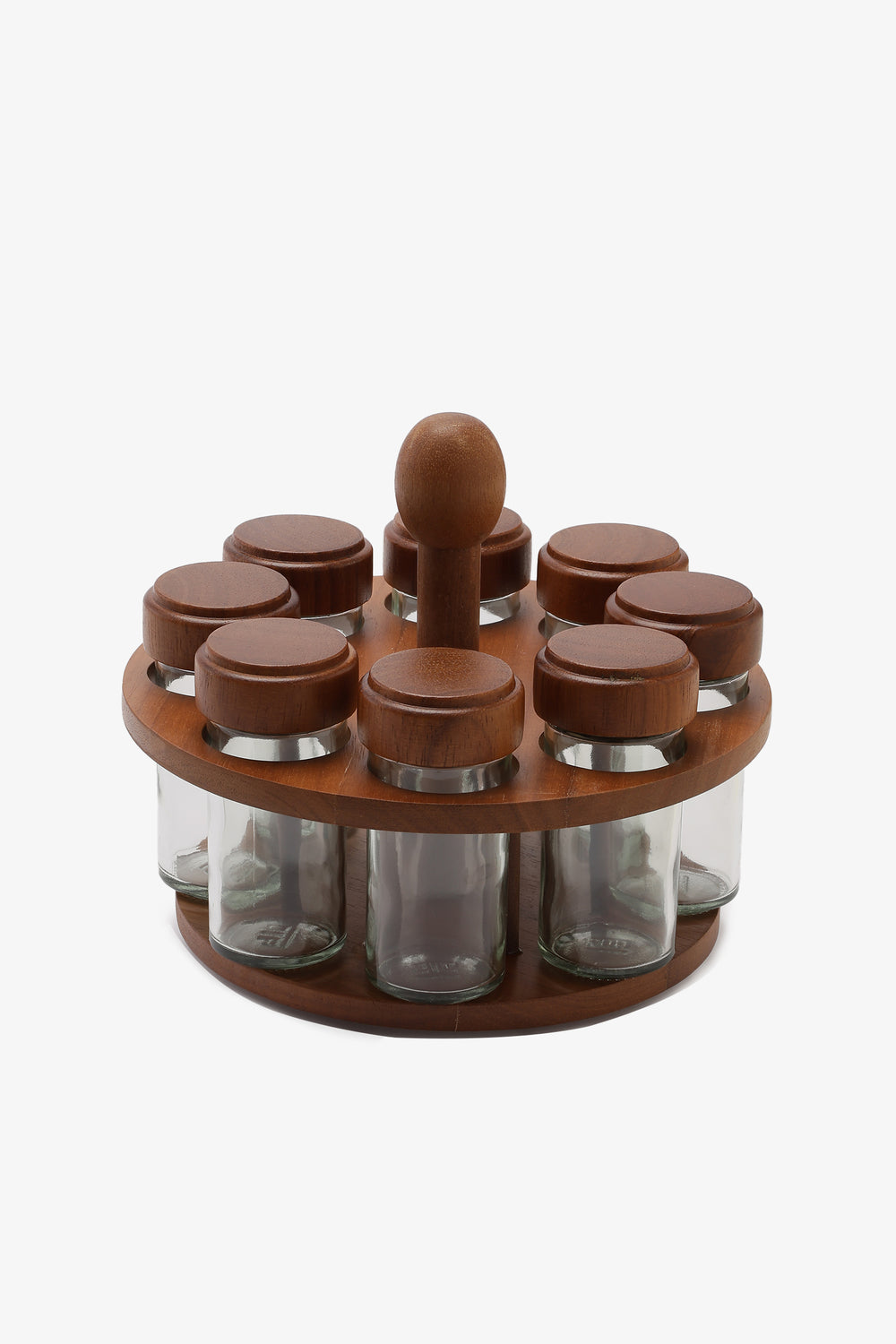 Wooden Circle Spice Holder