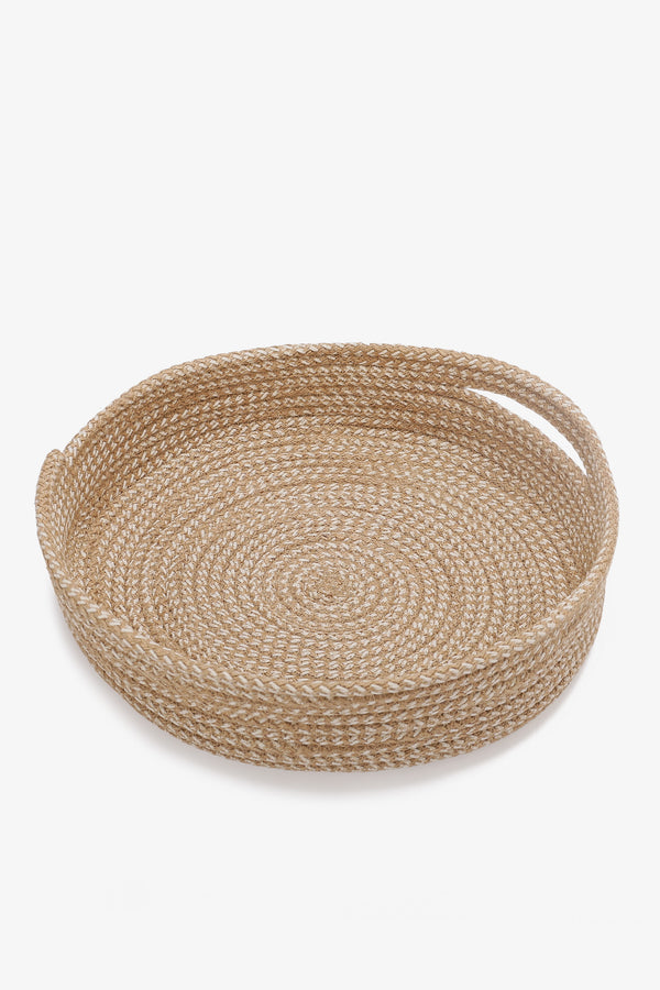 Natural Woven Round Tray