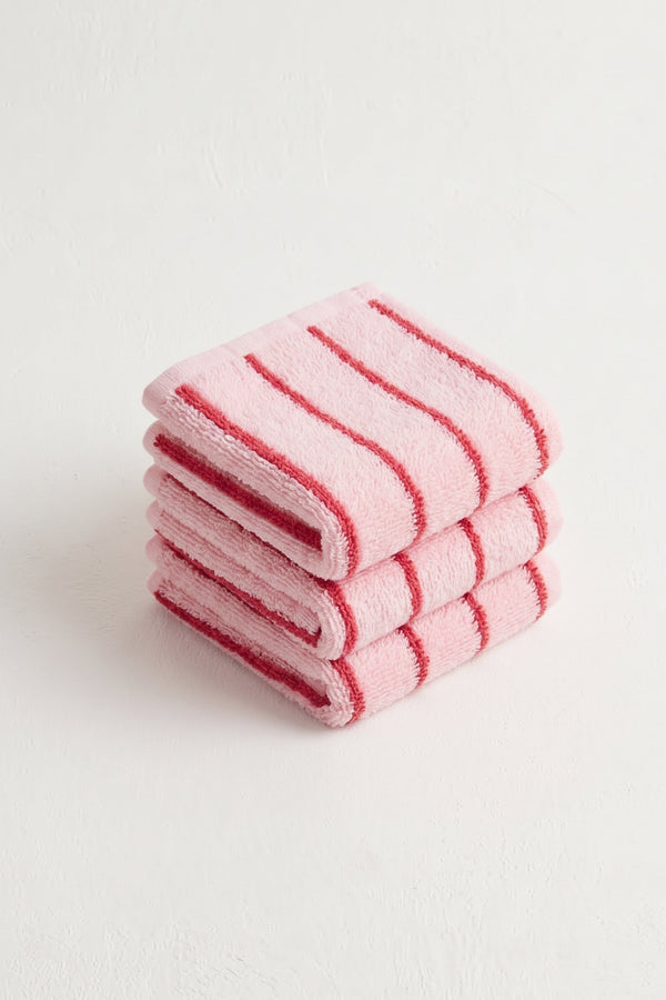 Contrast Striped Towels (Pack of 3)