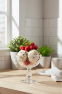 Beaded Ice Cream Glass