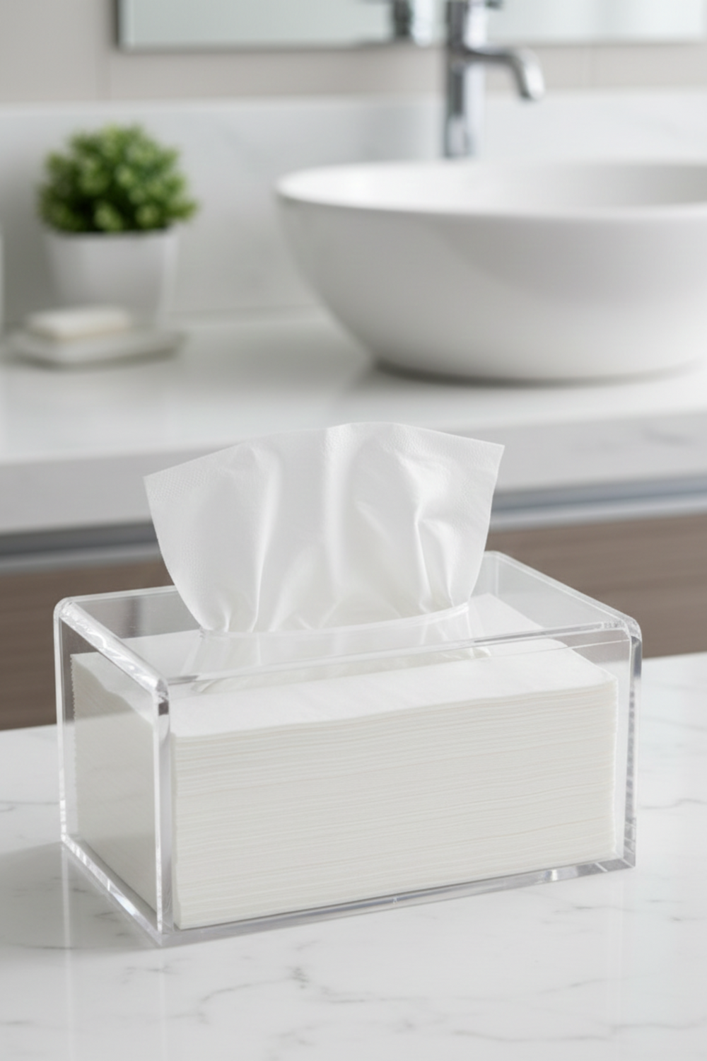 Clear Plexi Tissue Box