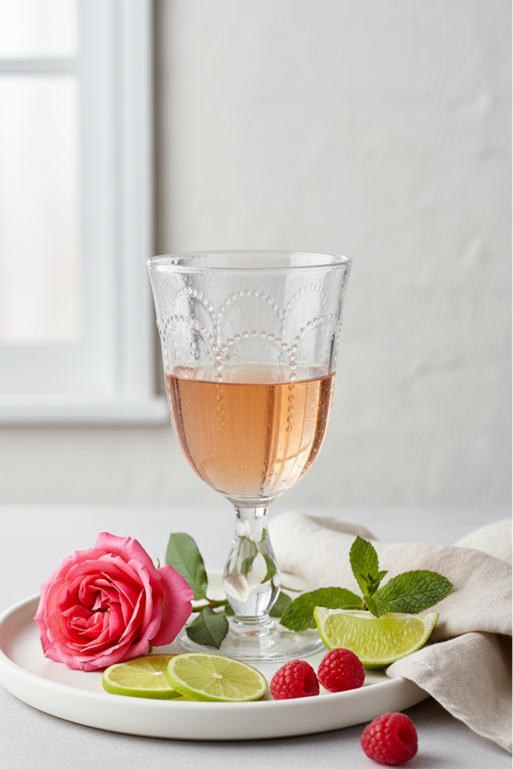 Patterned Stemmed Juice Cup