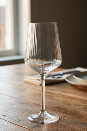 Ribbed Tapered Glass