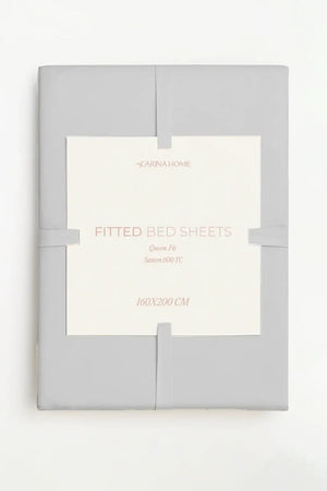 Sateen Fitted Queen Bedsheet (TC600)