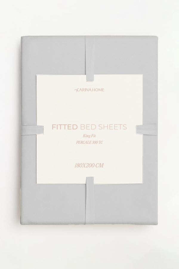 Percale Fitted King Bedsheet (TC300)