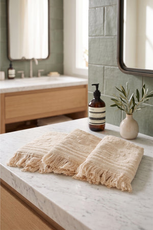 Fringed Guest Towels (Pack of 3)