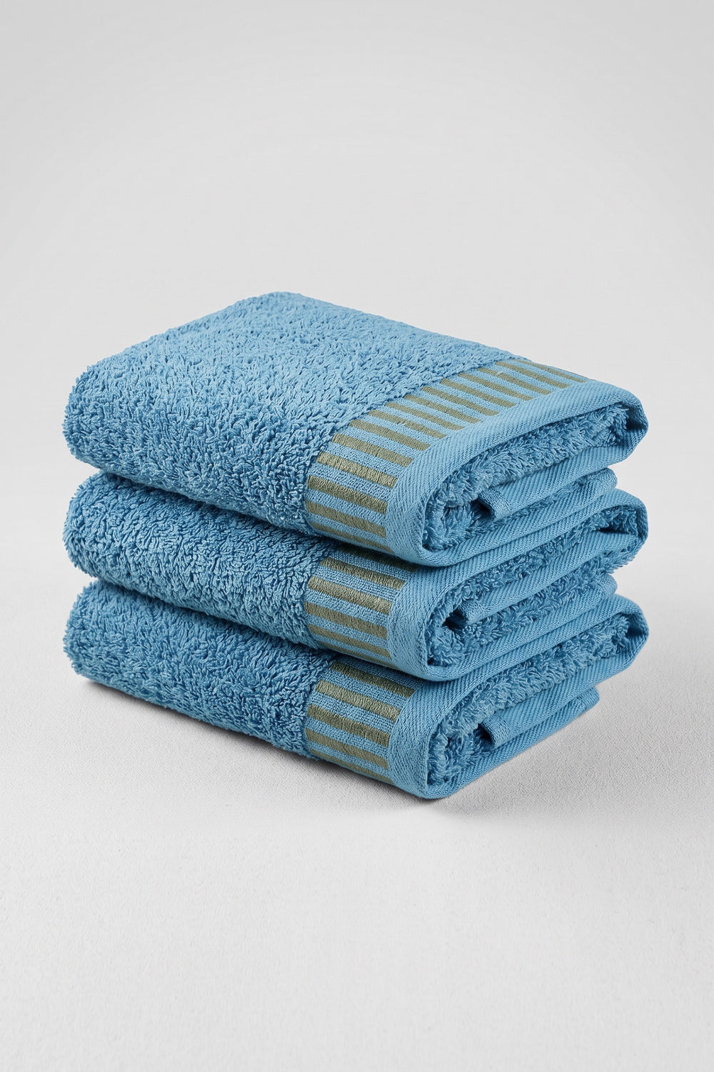Striped Border Towels (Pack of 3)